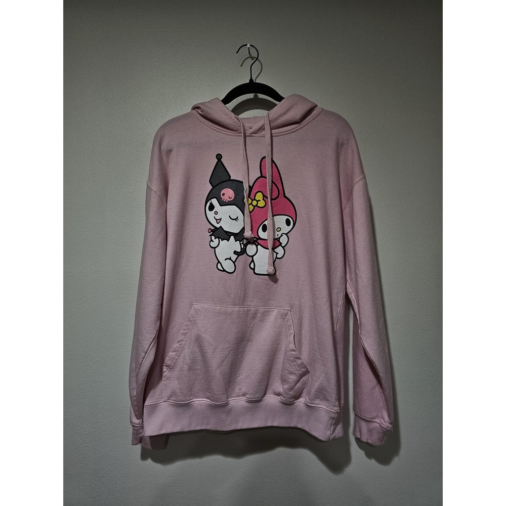 Bioworld Sanrio My Melody Kuromi Hoodie Womens Large Pink Fleece Pullover